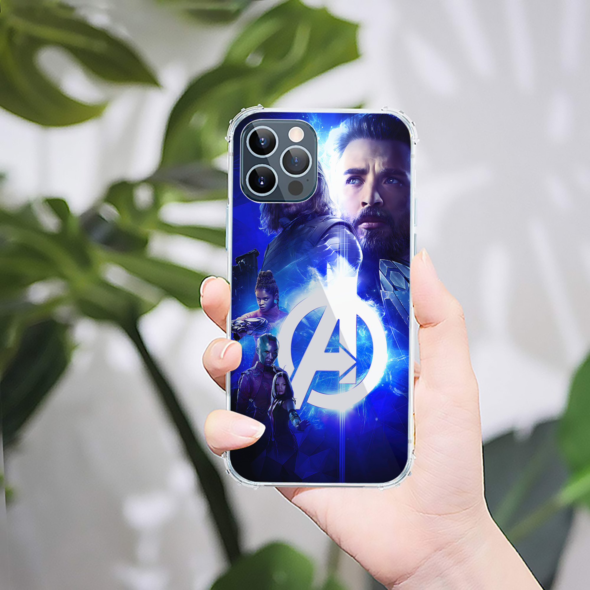 （画像用） アベンジャーズ The Avengers 【iPhone 12シリーズ対応】透明スマホケース（クリアソフトケース）